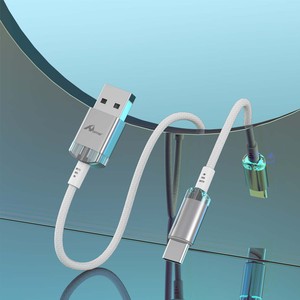 3A Carga rápida 1M Cable de cobre puro Modelo 1101245 Tipo-C y Micro-USB Dispositivos Android Impresoras Escáneres Power Banks Blanco - Product Image 2