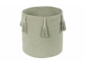 Spacious Green Floor <b>Basket</b> Storage For Clothes Storage Plants Throws And Contemporary Home Styling Handcrafted From India - Product Image 6