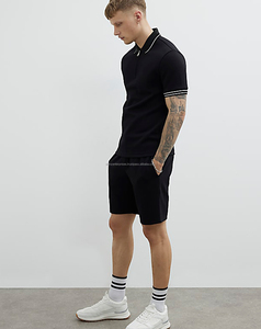 New Men's <b>Zip</b>-<b>Up</b> Shirt Solid Pattern Knitted 100% Cotton Breathable Embroidered Silk Screen Printed Front Logo Short Sleeve - Product Image 6