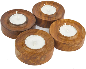 Cuenco decorativo de madera respetuoso con el medio ambiente Cuencos de madera para velas Cuenco de madera natural de tradebyd - Product Image 1