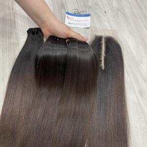 ARTÍCULOS CALIENTES 2025 Hueso recto Muchos colores Máquina de extensión de cabello humano Cabello de trama doble listo para enviar - Product Image 3