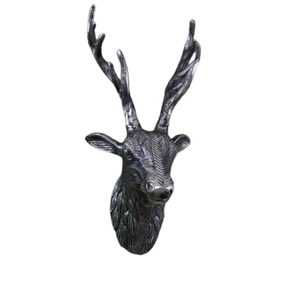 Cerf Sculpture métal cadeau créatif mural décor à la maison artisanat figurines pour la maison hôtels et bureau - Product Image 3