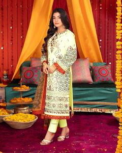 Vestido Formal de Trabajo para Mujer, Moderno, de Excelente Calidad, Último Modelo 2025-2026, Salwar Kameez de Algodón para Fiesta 01095 - Product Image 2