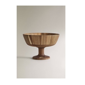 Bol à salade en bois d'acacia à bas prix bol de service en bois naturel de haute qualité en Inde prix spécial d'usine - Product Image 1