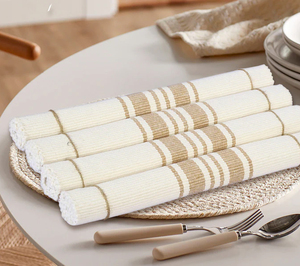 Napperons de salle à manger en coton de qualité pour exportateurs Design élégant résistant à la chaleur Logo personnalisé disponible - Product Image 3