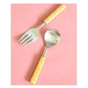 Cuchara de acero inoxidable para café, té, ensalada, vajilla de alta calidad y cuchara de cena para restaurante, cubiertos con cuchara de latón - Product Image 6