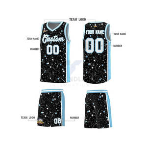 Conjuntos de Uniformes de Baloncesto Personalizados, Uniformes de Equipo con Nombre y Número Impresos, para Hombre y Mujer, 100% Poliéster, Antibacterianos, para Práctica - Product Image 2
