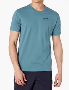 T-Shirt col rond en coton à manches courtes pour hommes, coupe ajustée, prix de gros, disponible dans notre usine - Product Image 4