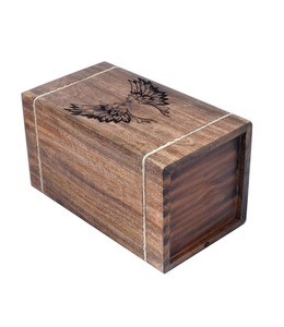 โกศฝังศพไม้บีชสําหรับเถ้ามนุษย์ผู้ใหญ่ขนาดใหญ่ - โกศฝังศพไม้สําหรับคอลัมบาเรียม - (ปีกแองเจิล 250 ลูกบาศก์นิ้ว) - Product Image 2