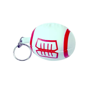 Logo Printed Ecommerce Goods PU <b>Foam</b> Anti Stress Toys Mini Rugby Ball American <b>Football</b> Keychain - Product Image 1