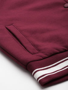 Venta al por mayor por encargo 320gsm Varsity Jacket Cierre de botón de alta calidad Otoño Invierno Streetwear transpirable algodón relleno - Product Image 3