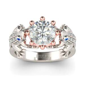 แหวนแฟชั่นเงินสเตอร์ลิงรูปมงกุฎสองสีเจลูเลีย ฮัก มี ฟร็อก ปรินซ์ - Product Image 1
