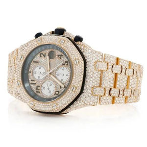 Hand Made Brilliant HipHop Fully Iced Out Round Dial Wrist <b>Watch</b> New Customized Design VVS Clarity Moissanite Diamond <b>Mens</b> <b>Watch</b> - Product Image 4