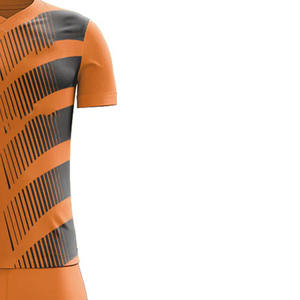 Último Modelo de Uniformes de Fútbol con Serigrafía, Conjuntos de Camisetas y Pantalones Cortos con Logotipo Personalizado, MOQ Bajo, Antibacterianos, Impermeables, Elásticos 100% - Product Image 3