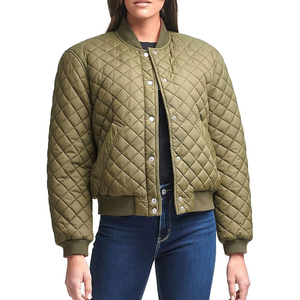 Vente en gros 2024 blouson aviateur simple à la mode pour femmes personnalisé OEM blousons aviateur chauds chauds respirants d'hiver en bas quantité minimale de commande - Product Image 1