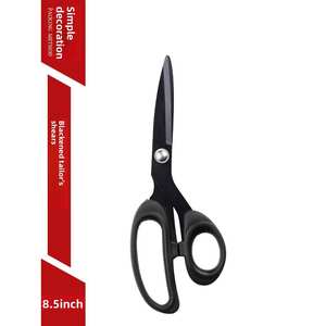 Lame noire grands ciseaux de tailleur outil de coupe de qualité industrielle pour vêtements ménagers en tissu et couture en cuir - Product Image 5