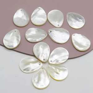 JD Natural White Shell Madre de Perla Rosa Flor Tallada Encanto Colgante PARA LA Fabricación de Joyas Diy Collar Pendientes Accesorios - Product Image 3