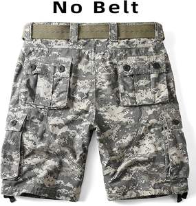 กางเกงขาสั้นคาร์โก้ผ้าฝ้าย100% สำหรับผู้ชายผ้าสัมผัสนุ่มสำหรับสตรีทแวร์และกลางแจ้งสไตล์ทึบติดโลโก้ได้ตามต้องการ - Product Image 2