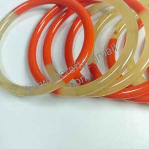 Pulsera de perlas de diamantes de resina multicolor hecha a mano para mujer, naranja Natural accesorio de moda a la moda, aniversarios - Product Image 2