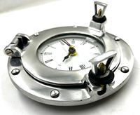 Jam Dinding Nautikal Vintage Bertema Laut Enam Inci Terbuat dari Kuningan Antik dengan Desain Terinspirasi Lubang Kapal Asli