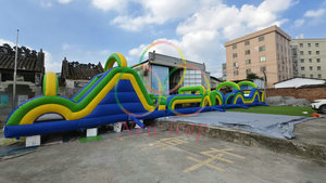 42ft Yuedong Gonflable Géant Rebond <span class=keywords><strong>Maison</strong></span> Toboggan Arc Obstacles Cours Croix Coloré Jouer <span class=keywords><strong>Jeu</strong></span> - Product Image 6