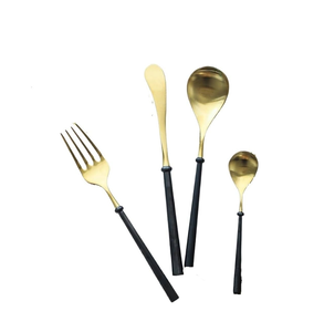 Juego de cubiertos de latón espejado, 4 Uds., último diseño, juego de cubiertos de Metal de grado alimenticio, aspecto de diseñador - Product Image 2