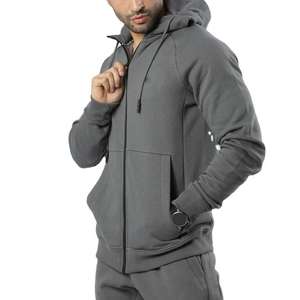Survêtements pour hommes personnalisés en molleton de coton premium lourd d'hiver respirant Ensemble deux pièces avec fermeture éclair et pantalon de jogging - Product Image 6
