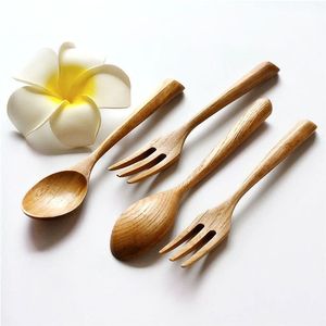Juego de utensilios de cocina de madera de teca natural o acacia de alto rasguño con soporte para cuchara Juego de cucharas de cocina de madera y soporte para utensilios - Product Image 1