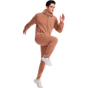 Ensembles de survêtements d'hiver grande taille pour hommes avec logo personnalisé motif solide en coton écologique respirant coupe-vent dernier modèle - Product Image 3