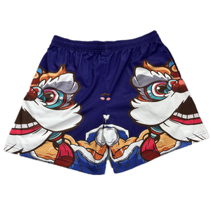 Teeshirt d'entraînement d'été en polyester 100% pour hommes Short en maille de rue streetwear personnalisé avec doublure double couche de créateur solide - Product Image 4