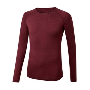 <b>Mens</b> Fitness Wear Jogging Compression <b>Base</b> <b>Layer</b> Top Long Sleeve T Shirt Spandex/Cotton 200g Sports Gear Gym Workout - Product Image 2