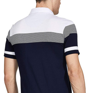 Camisetas Polo de algodón con estampado de logotipo personalizado para hombre, camisetas de punto en dos tonos en rojo y negro liso con cuello de polo - Product Image 2