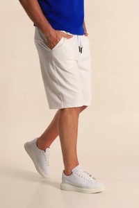 <b>Men's</b> Stylish Black Mid-rise <b>Shorts</b> <b>with</b> <b>Zip</b> Fly Button Closure Four <b>Pockets</b> Waistband <b>with</b> Belt Solid Pattern Regular Fit - Product Image 3