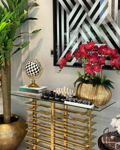 Sculpture d'arbre de conception attrayante Sculpture en métal de finition d'or antique pour la Sculpture en aluminium de pièce maîtresse de table - Product Image 6