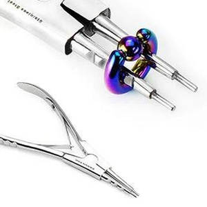 Rainbow Surgical Steel Ring Opening <b>Pliers</b> <b>Set</b> for Body Piercing Jewelry | CE Certified Professional Tool - Product Image 5