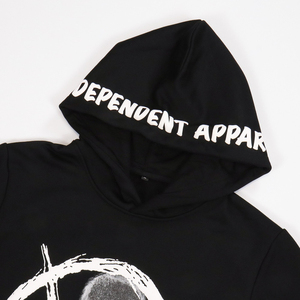 Sweat à capuche 100 % coton polaire uni délavé à l'acide, séchage rapide, logo personnalisé, style vintage urbain, couleurs et tailles personnalisables pour l'hiver - Product Image 3