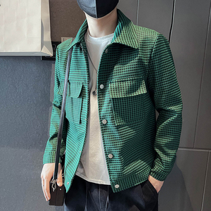 Color 2024 otoño nueva chaqueta grande informal abrigo juvenil Top Slim Fit ropa de estudiante chaquetas de hombre - Product Image 6