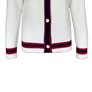 Cárdigan Clásico Vintage para Mujer Power Abaan Sports, de Poliéster/Algodón, Manga Larga, Cuello en V, para Invierno, Transpirable, con Botones y Logotipo - Product Image 4