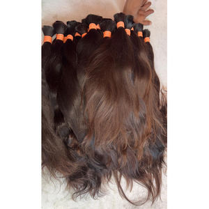 100% Raw sin procesar Remy Virgin Indian Temple 22 'extensión de paquete ondulado Natural trama de máquina doble Paquete de cabello de donante único - Product Image 5