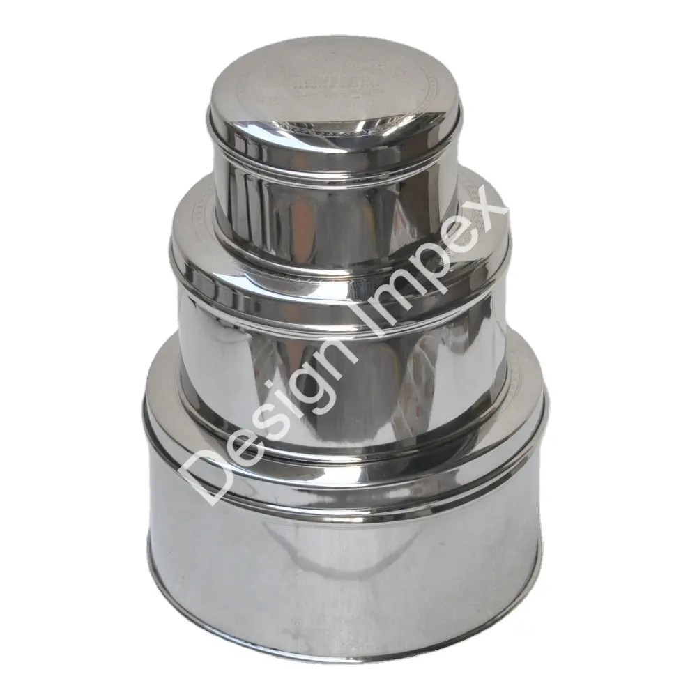 OEM ODM Customized Stainless Steel Canister Jar At Reasonable Price Indian Popular Kitchen Handcrafts Set Classic Spice Canister