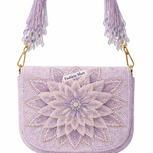 Bolso de Mano con Cuentas Hecho a Mano de Calidad de Exportación, Bolso de Lujo para Mujer para Eventos Nocturnos y Bodas - Product Image 1