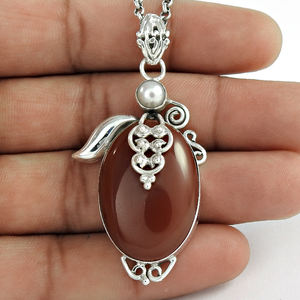 Nueva llegada diseño de lujo 925 plata esterlina natural cornalina piedra preciosa aspecto clásico colgante hecho a mano joyería a granel proveedores - Product Image 1
