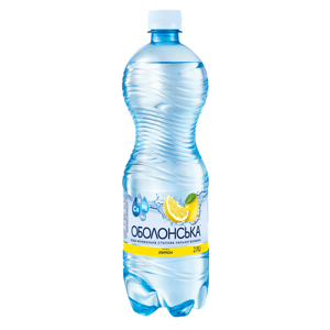 Eau gazeuse transparente Obolonska au citron, bouteille de 1L - Product Image 1