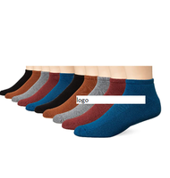 Chaussettes habillées basses en coton rembourrées pour hommes, lot de 10, anti-bactériennes, séchage rapide, automne, importées, lavables en machine, Bangladesh