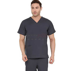 Men Scrub Suit With Double Stitching And High Quality <b>Material</b> For Medical Field Solid Color Men Scrub Suit - Product Image 3