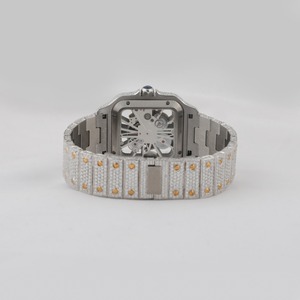 นาฬิกาเพชรโมอิส VVS1เพชรสำหรับผู้ชายสุดหรูพร้อมชุดนาฬิกาสไตล์กลไกสำหรับผู้ทดสอบเพชร - Product Image 2