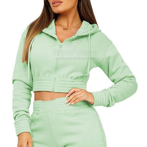 Suministro directo de fábrica Nuevo estilo Mujeres Crop Top Chándal Ropa cómoda Mujeres Crop Top Chándal - Product Image 2