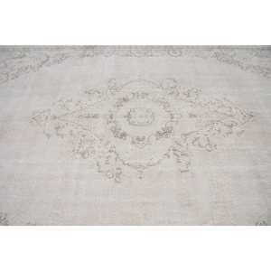 พรมขนาด 9.2x13.5 ฟุต, พรมตุรกีโบราณ, พรมขนสัตว์สีขาว - Product Image 4