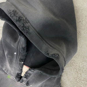 เสื้อฮู้ดโอเวอร์ไซส์สำหรับผู้ชายผ้าซักเสื้อมีลาย3D ปักโลโก้ไฮสตรีทระบายอากาศได้ดีแบบสวมหัวสำหรับฤดูหนาว - Product Image 4