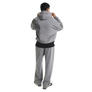 ชุดวอร์มมีซิปสำหรับผู้ชายชุดวอร์มกางเกงมีฮู้ดและกางเกงขายาวสองชิ้นออกแบบโลโก้ได้ตามต้องการ - Product Image 6